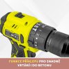 HammerDrill 21V Brushless – akumulátorová vrtačka s příklepem, bezkartáčovým motorem, kompletní sadou a 2x21V Li-Ion