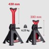 AutoLift Stand – Univerzální sada 2 podpěrek (kobylek) pro automobily s nosností 3000 kg, rozsahem 300-430 mm a ráčnovým mechanismem
