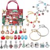 Adventní kalendář se šperky a náramky – 24 překvapení s přívěsky, zlatý a stříbrný náramek