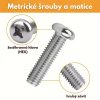 1059 ks metrických šroubů, matic a podložek ve velikostech M3/M4/M5/M6