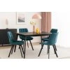 Sametová jídelní židle BELLA tyrkysová (2)