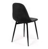 Sametová jídelní židle MARIE černá (4)