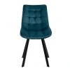 Sametová jídelní židle BELLA tyrkysová (2)