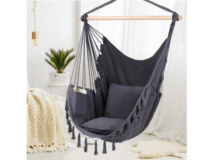 4005 darek zdarma 2 polstare zavesne kreslo nest cerne