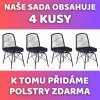 151839 17 ratanika sada venkovni zidle 4ks polstr zdarma