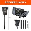151720 12 solarni lampa lucerna s imitaci plamene