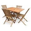 Square II. teakový nábytek set 1+4 2