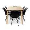Dřevěný jídelní set ZAHA dekor dub + 6x židle Eco černá (2)
