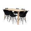 Dřevěný jídelní set ZAHA dekor dub + 6x židle Eco černá (4)