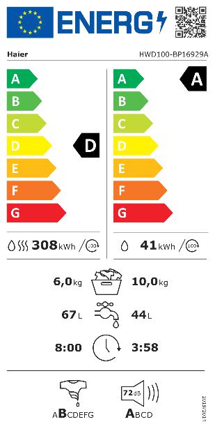 HAIER HWD100-BP16929AS + BENEFIT
