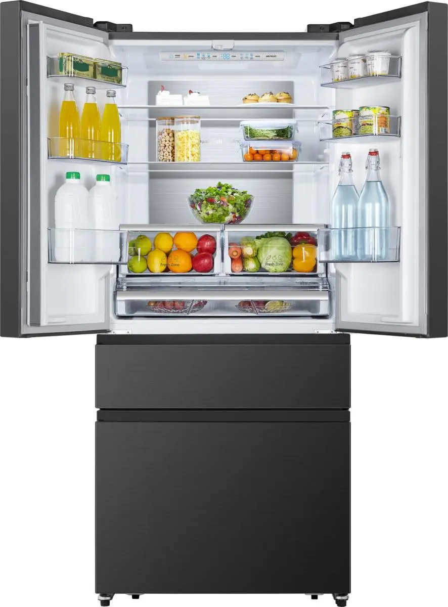 HISENSE RF540N4SBF2 - Voľne stojaca chladnička French door, Čierna, 480 l