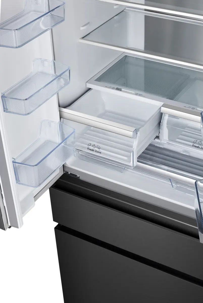 HISENSE RF540N4SBF2 - Voľne stojaca chladnička French door, Čierna, 480 l