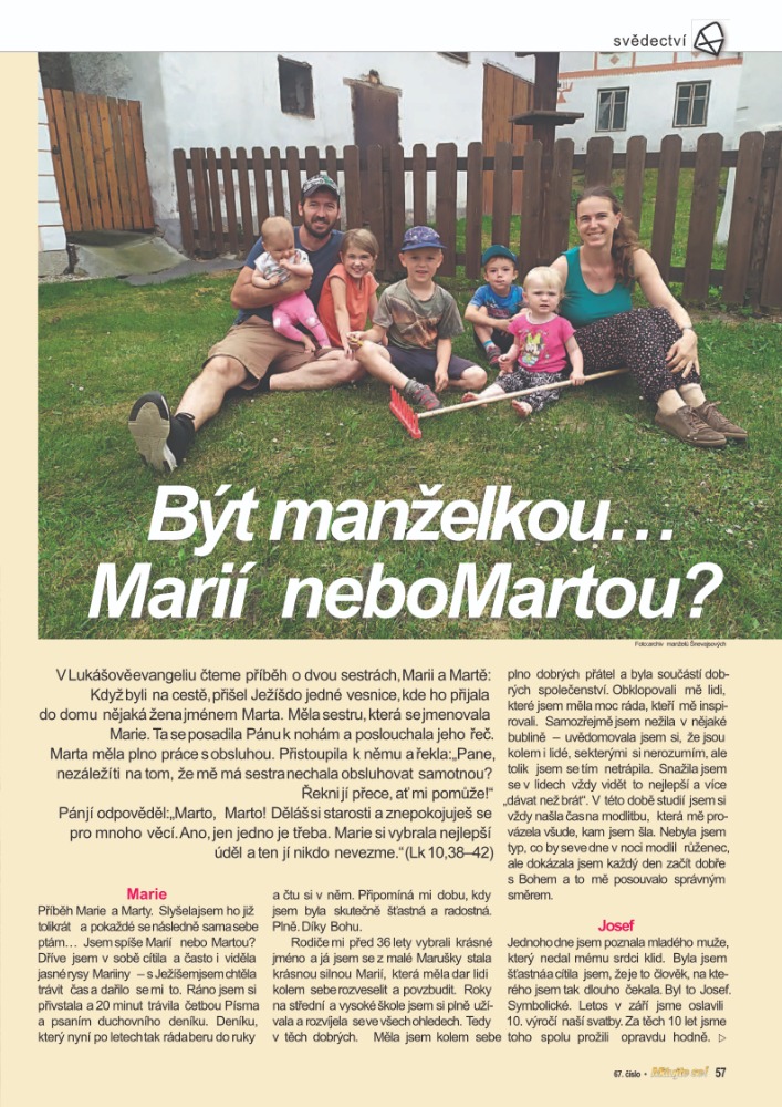 Být manželkou: Marií nebo Martou?