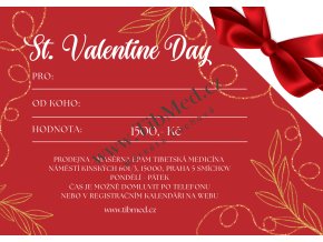 Red Bordered st.Valentine'sDay Gift Certificate 1500Kc