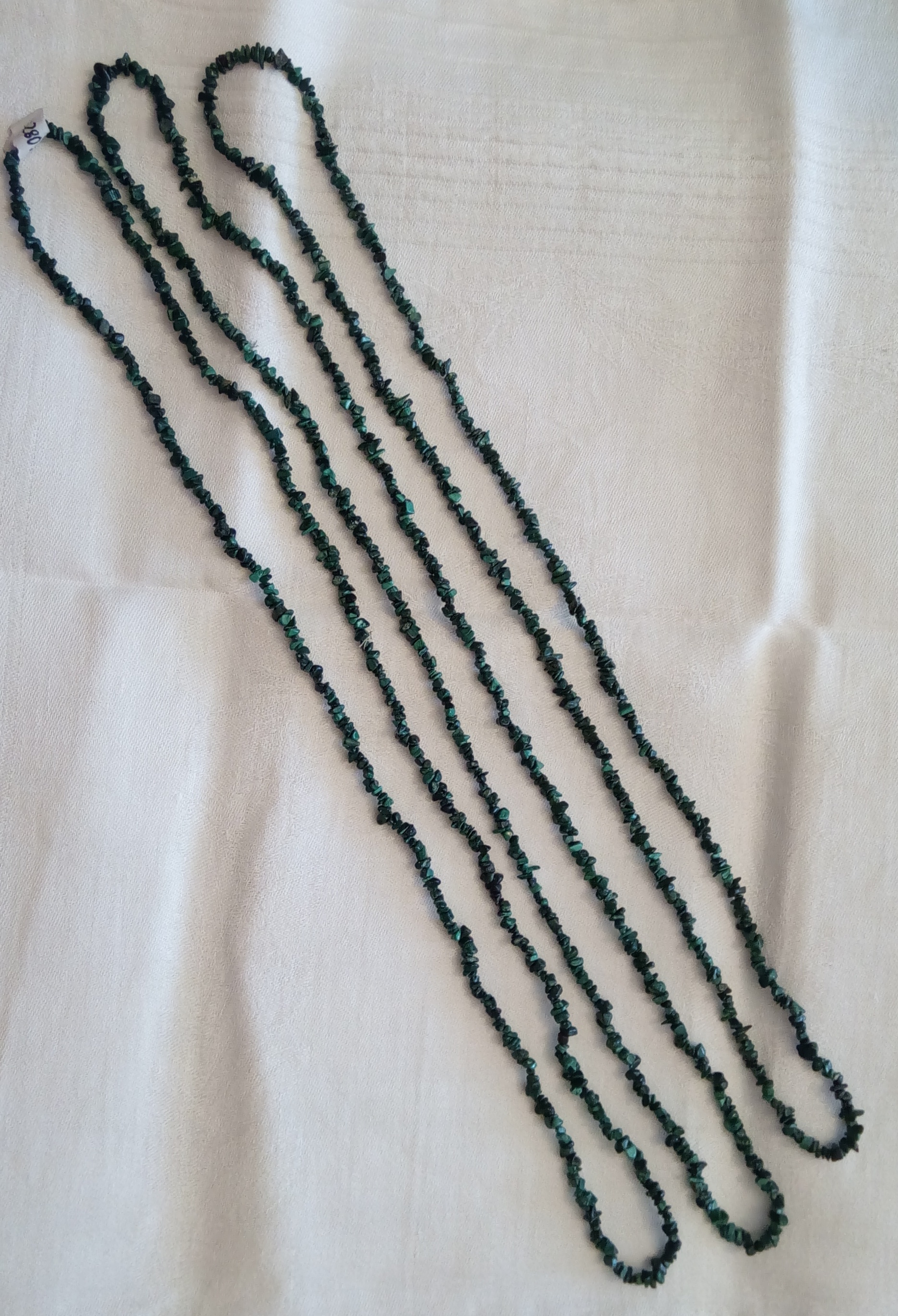 Náhrdelník z tromlů - různé druhy lamenů náhrdelník - tromly - různé: dlouhé 90 cm - malachit