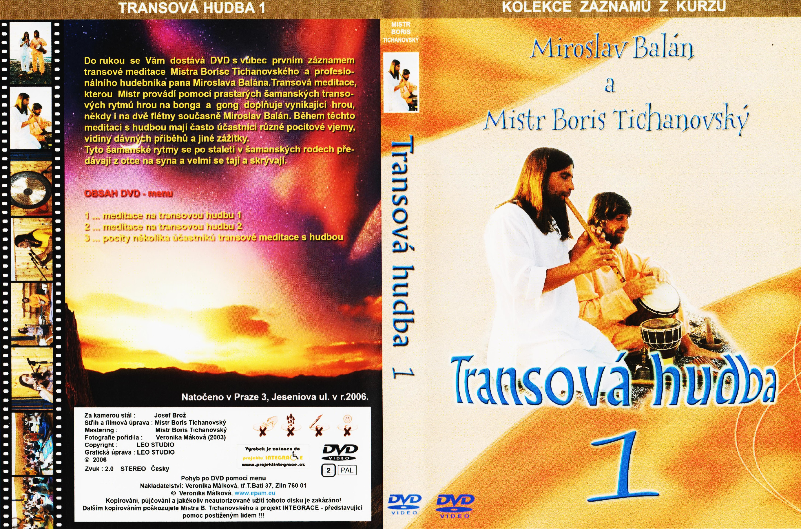 DVD Tranzové meditace obsah cvičení a masáže: Jednodiskové - Tranzová hudba č.1