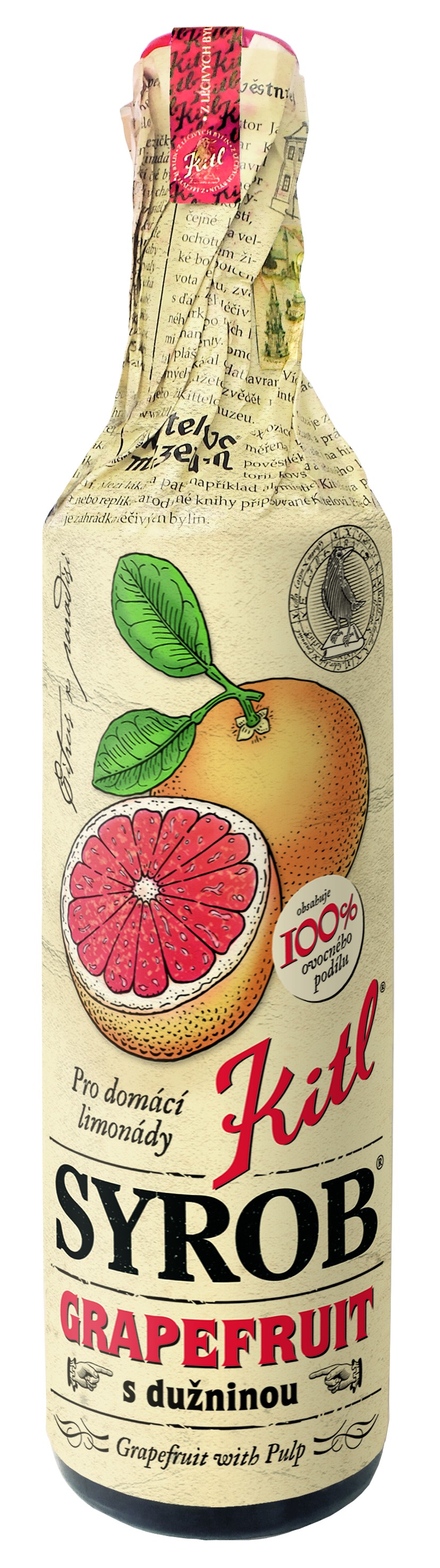 Fotografie Kitl Syrob Grapefruit s dužninou 500ml Kitl