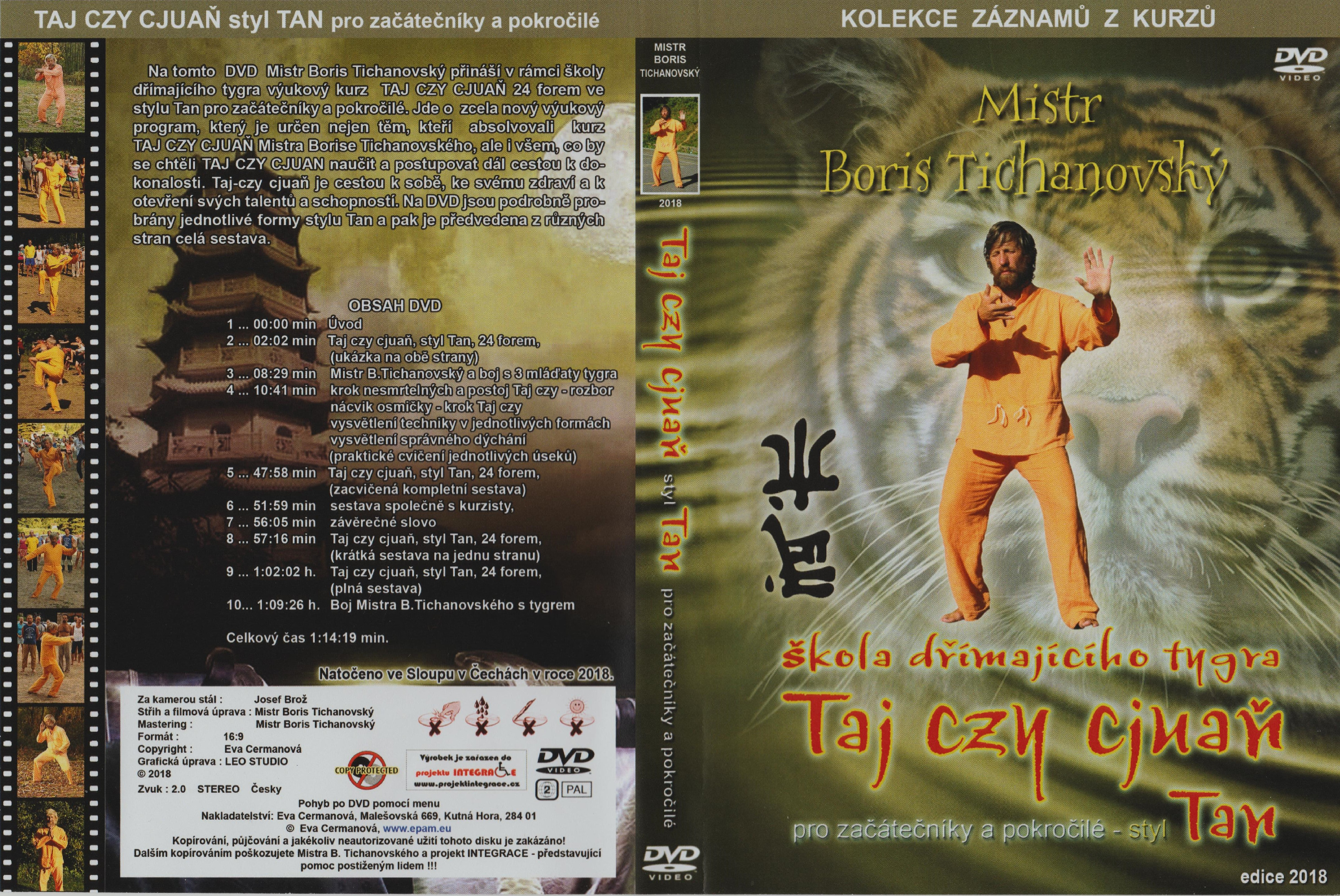 DVD Taj czy cjuaň obsah cvičení a masáže: 24 forem styl Tan