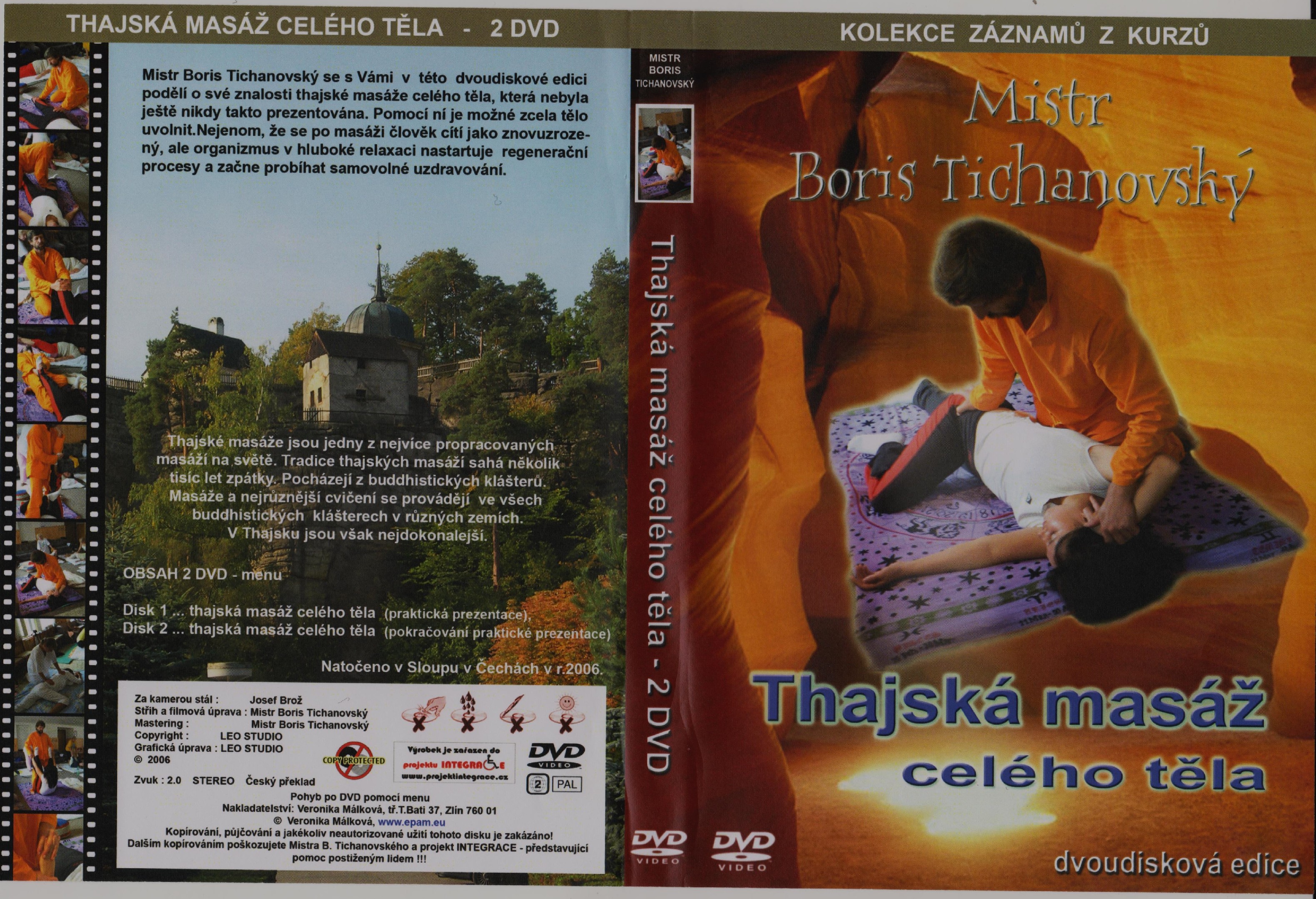 DVD Thajská masáž obsah cvičení a masáže: Thajská m. celé tělo
