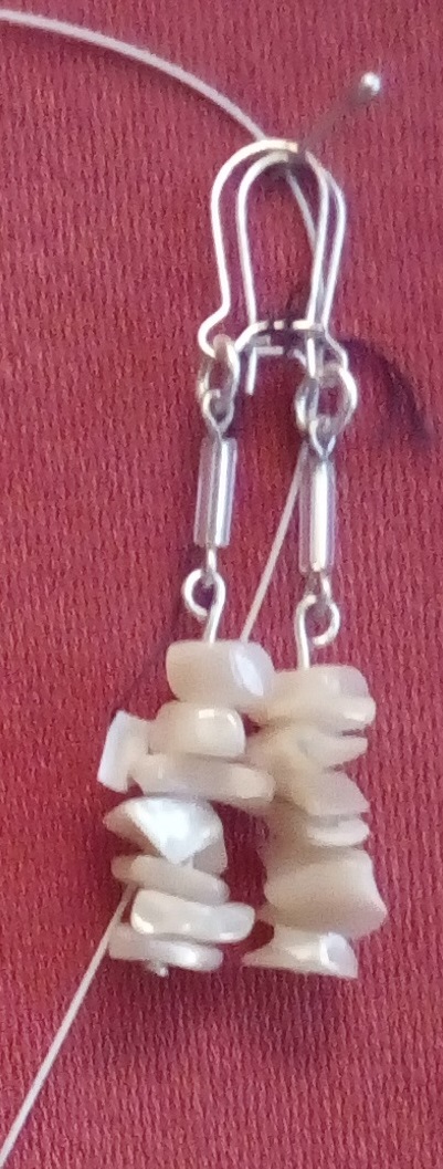 Náušnice náušnice: variace navlékané - lanko opál