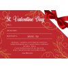 Red Bordered st.Valentine'sDay Gift Certificate 1000Kc