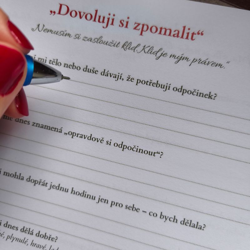 Ukázka vnitřní stránky deníku Tichá slova