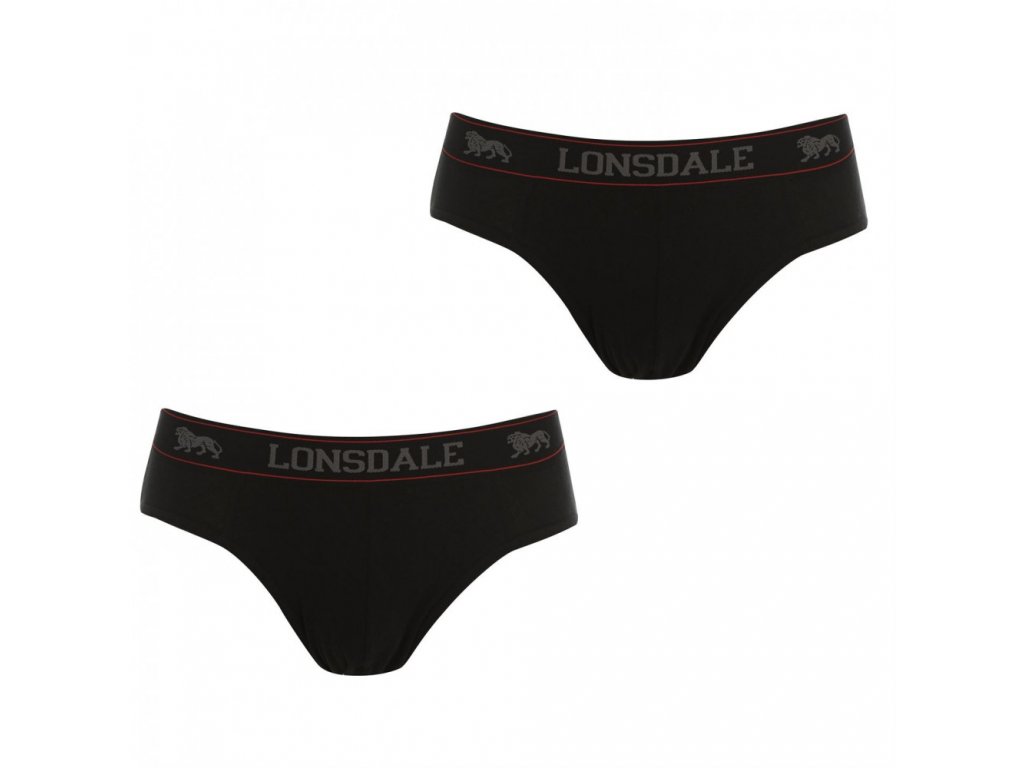 Lonsdale Pánske Slipy 2Pk Čierne - TikiTak.sk