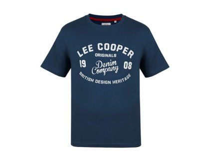 Lee Cooper Pánske Tričko Cooper Logo Modré (Farba Modrá)