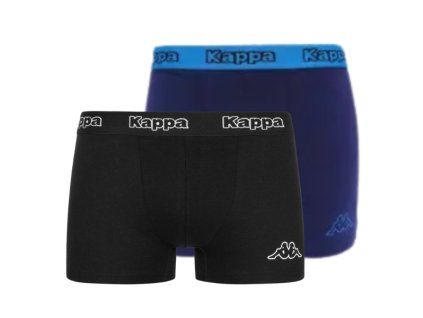 Pánske Boxerky Kappa 2 Pack Čierne/Modrá (Veľkosť M, Farba Modrá)