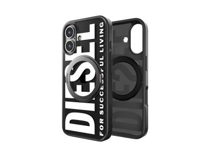60203 Diesel Ringstand i Phone 16 Black 3 4view