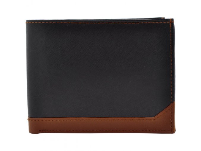 Pánska kožená peňaženka čierno hnedá