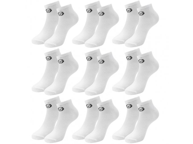 Sergio Tacchini Men Sneaker Socks 9 Pack White