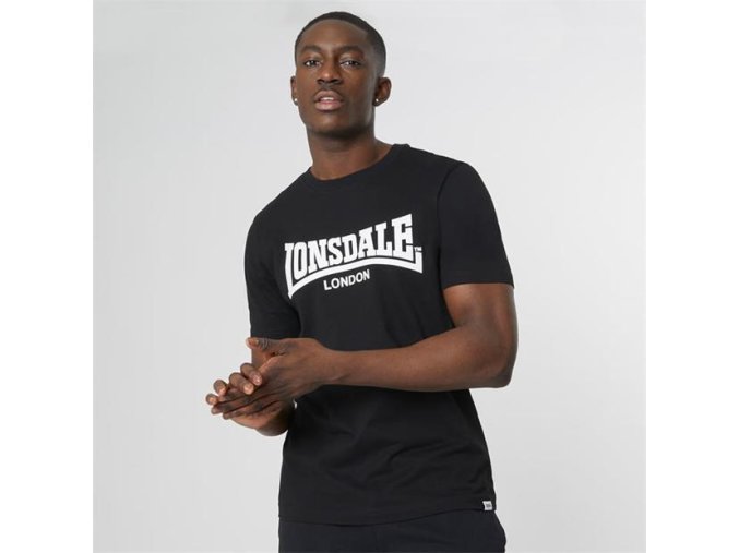 Lonsdale Pánske Tričko Čierne (Veľkosť M, Farba Čierna)