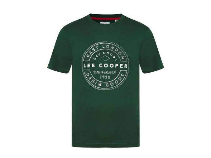 Lee Cooper Pánske Tričko Cooper Logo Zelené