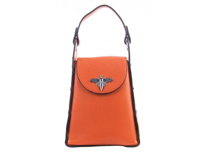 Menšia dámska kabelka crossbody / do ruky oranžová
