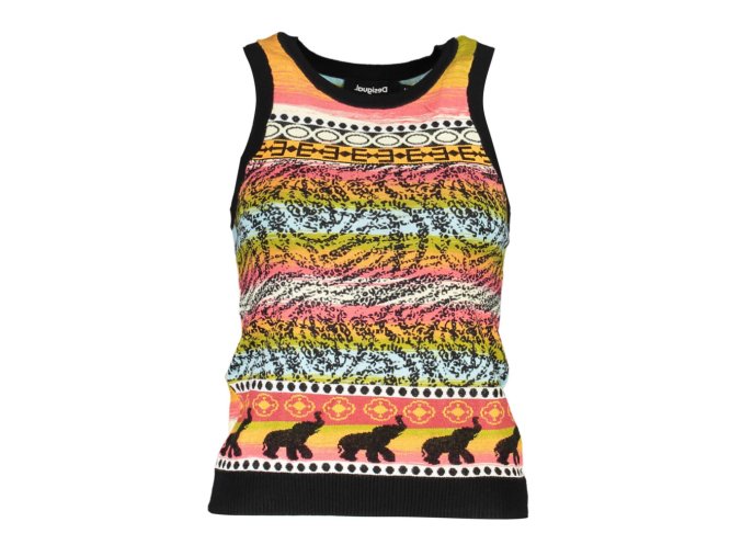 DESIGUAL Perfektný Dámsky Top Čierna (Veľkosť M, Farba čierna)