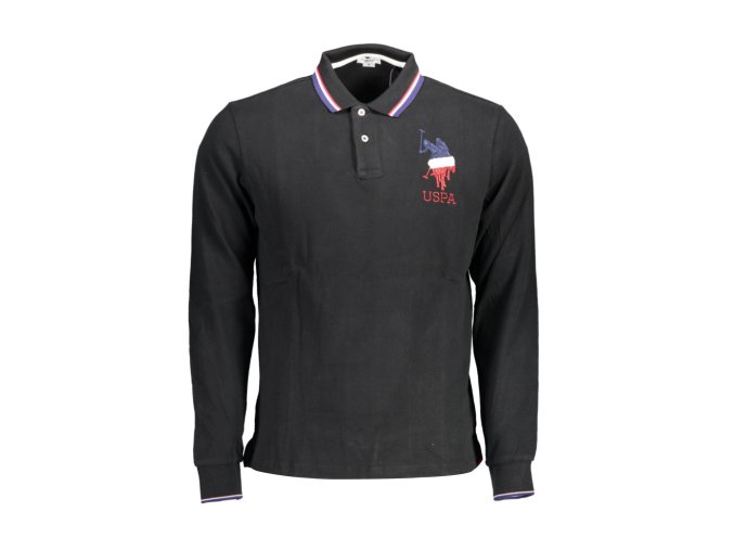 Pánska Polokošeľa U.S. POLO Čierna (Veľkosť L, Farba čierna)