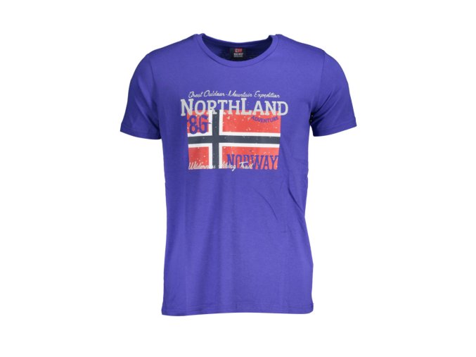 NORWAY 1963 Perfektné Pánske Tričko Krátky Rukáv Modrá (Veľkosť L, Farba modrá)