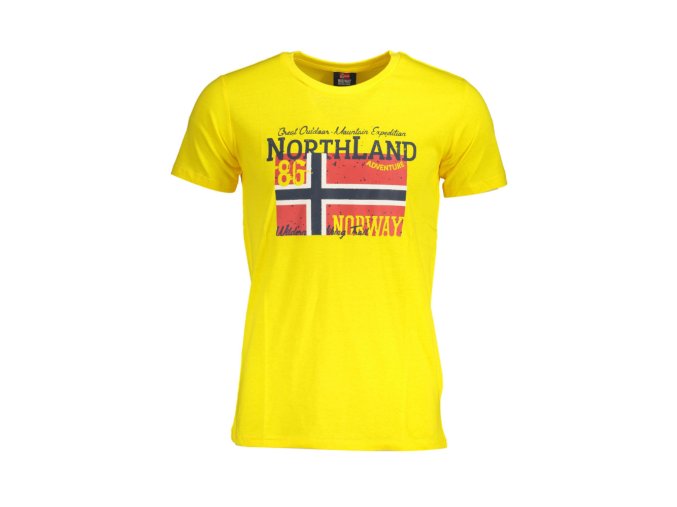 NORWAY 1963 Perfektné Pánske Tričko Krátky Rukáv Žltá