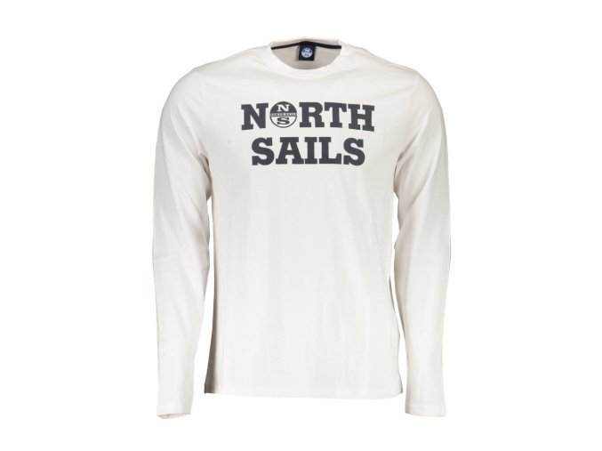 North Sails Perfektné Pánske Tričko Dlhý Rukáv Biela