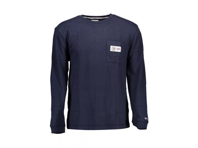 Tommy Hilfiger Štýlový Pánsky Pulóver Modrá