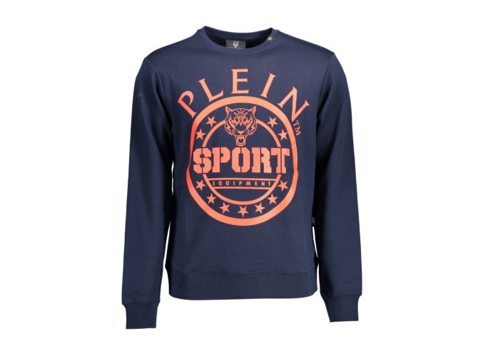 Pánska Mikina bez zipsu PLEIN SPORT Modrá (Veľkosť S, Farba modrá)