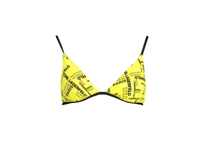 KARL LAGERFELD BEACHWEAR Perfektné Dámske Plavky Vrchný diel Žltá (Veľkosť XS, Farba žltá)