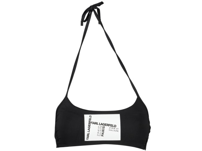 KARL LAGERFELD BEACHWEAR Perfektné Dámske Plavky Vrchný diel Čierna (Veľkosť XS, Farba čierna)