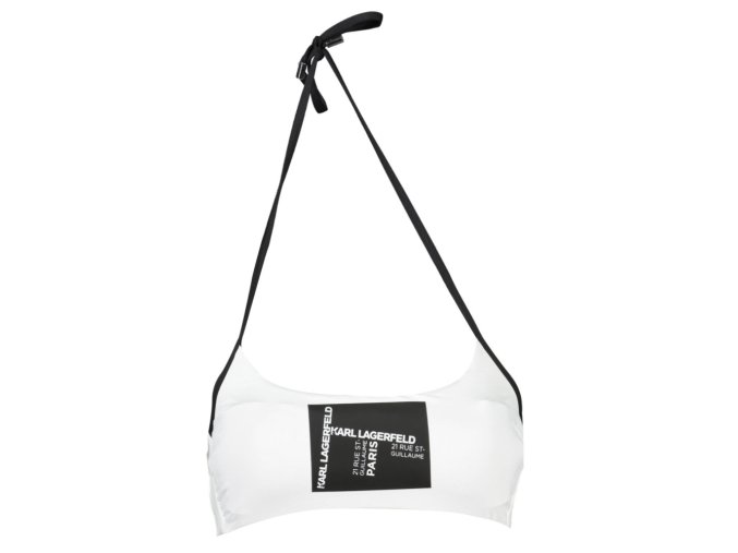 KARL LAGERFELD BEACHWEAR Perfektné Dámske Plavky Vrchný diel Biela (Veľkosť XS, Farba Biela)