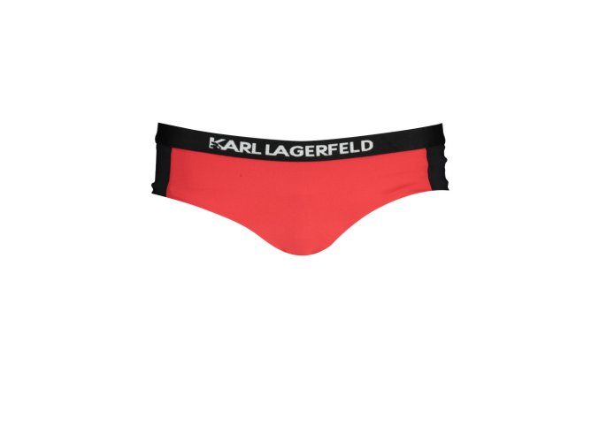 KARL LAGERFELD BEACHWEAR Perfektné Dámske Plavky Spodný diel Červená (Veľkosť XS, Farba červená)