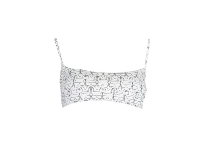 KARL LAGERFELD BEACHWEAR Perfektné Dámske Plavky Vrchný diel Biela (Veľkosť XS, Farba Biela)