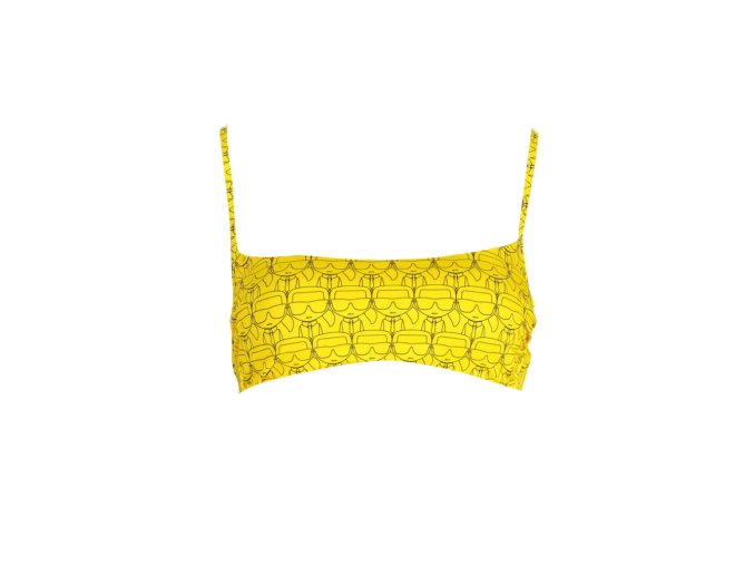 KARL LAGERFELD BEACHWEAR Perfektné Dámske Plavky Vrchný diel Žltá (Veľkosť XS, Farba žltá)