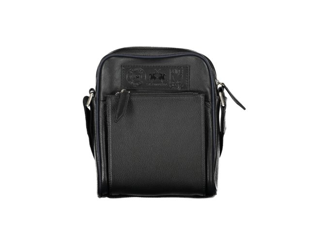 LA MARTINA Praktická Pánska Crossbody Taška Čierna