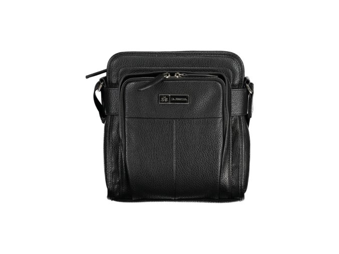LA MARTINA Praktická Pánska Crossbody Taška Čierna
